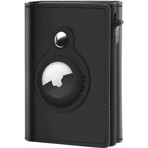 AirTag Wallet Genuine Leather Air Tag Wallet RFID Technology Credit